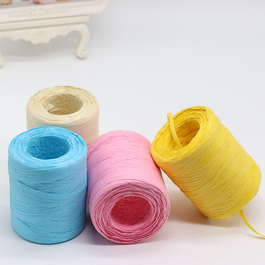 Lafite paper straw rope gift packaging color paper rope handmade DIY creation braided rope manufacturers straight hair