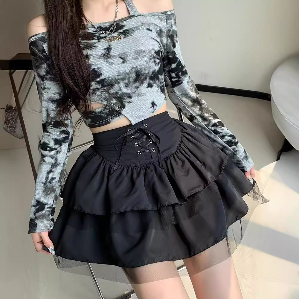 Pure Desire Style Multi-Layered Mesh Tutu Skirt for Women, Spring and Summer Ballet Style Japanese High-Waisted Jk Skirt, High-Waisted and Slimming
