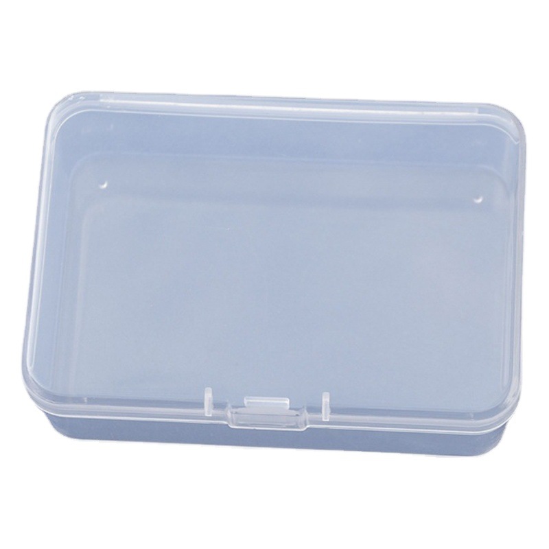 Transparent Rectangular pp Plastic Box Soap Flower Packaging Box Small Material Box White Fishing Gear Parts Storage Box