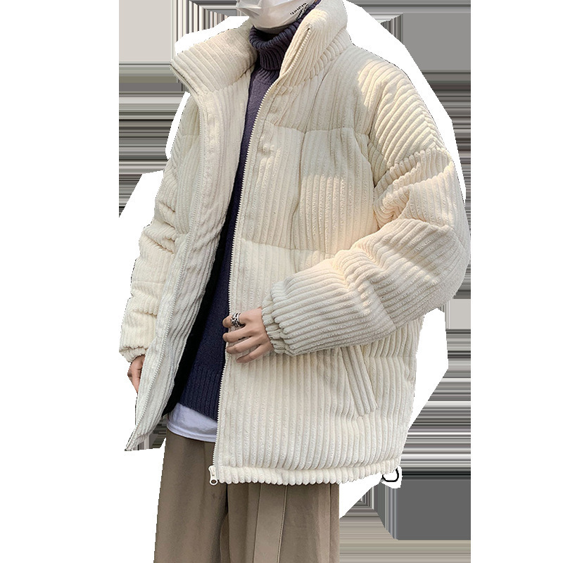 Picture of Corduroy cotton-padded coat men's winter Korean style trendy handsome youth loose fleece-lined thickened trendy brand cotton-padded coat top