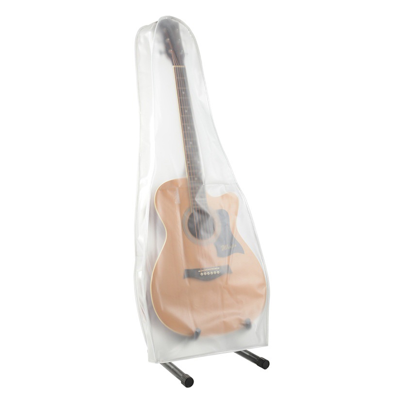 Transparent Frosted Electric Bass Acoustic Guitar Dust-proof Cover Piano Clothes Electric Guitar Cover Moisture-proof Water-coated Silver Musical Instrument Wear