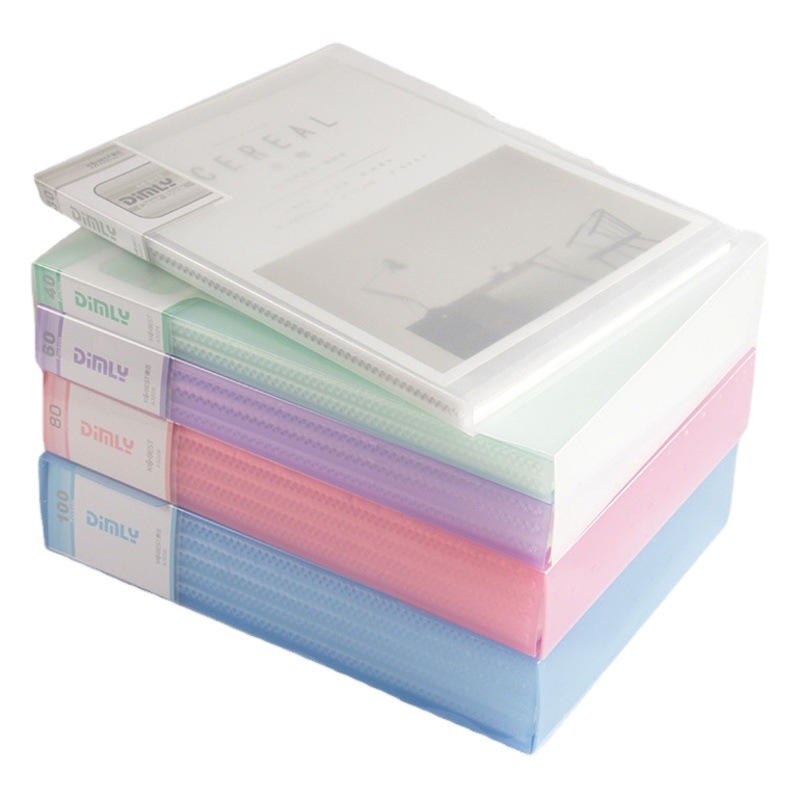 Kangbai A4 Information Booklet Insert Folder Transparent Inner Page Plastic Pp Test Paper Music Score Folder Student Textbook Folder Wholesale