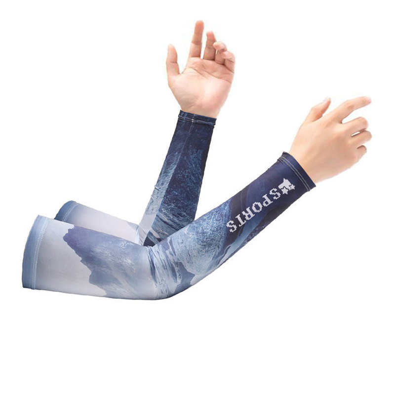 Picture of Outdoor Sun Protection Sleeves, Ice Sleeves, Transfer Printing, Beach Cycling, Driving, Fishing and Driving, Ice Silk Sleeves for Men and Women