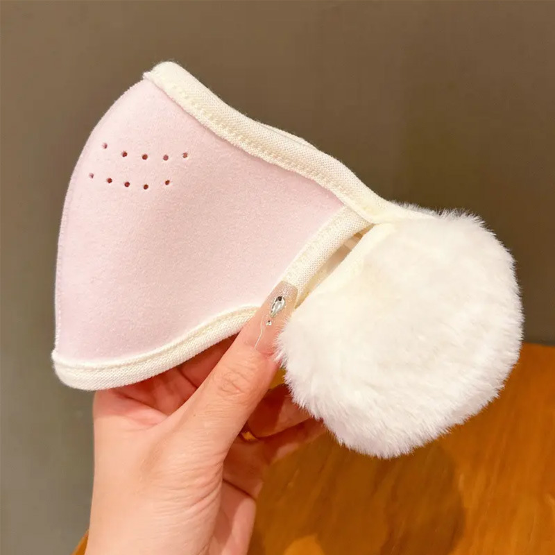 Picture of Children's Mask Girls' Windproof Ear Mask Integrated Warm Thickened Winter Ear Mask for Primary School Students Outdoor Cycling Cold-proof Ear Mask