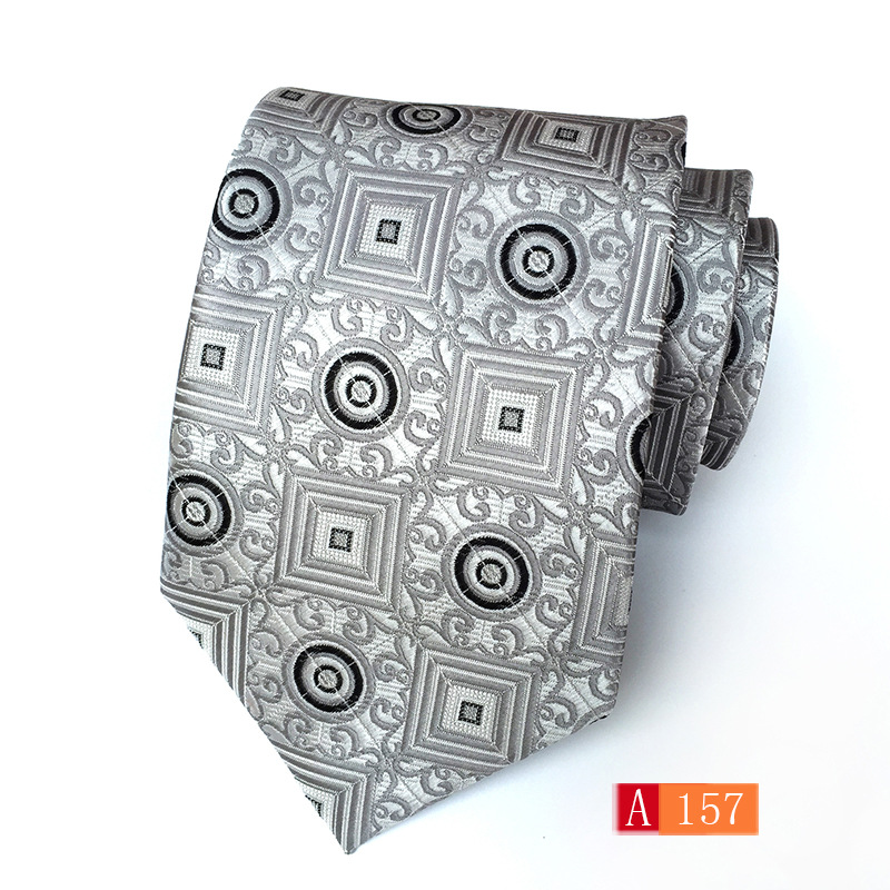 Picture of Source manufacturers polyester jacquard material men's tie big flower spike fashion tie in stock wholesale