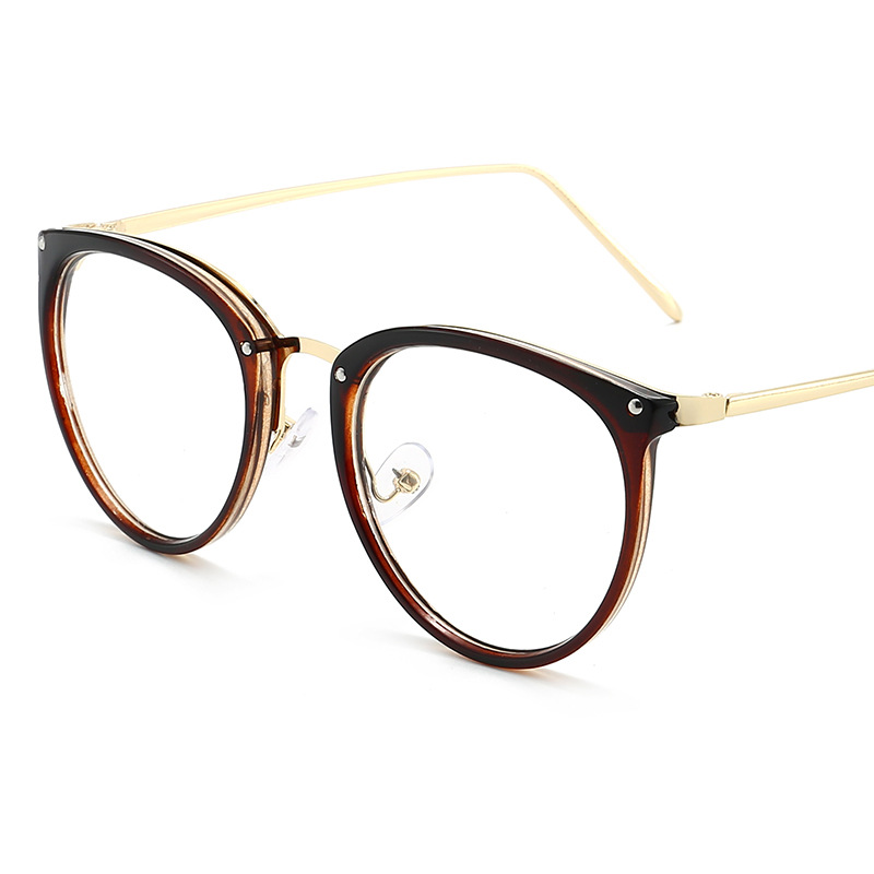 Picture of Cross-border new transparent retro glasses frame men and women can match myopia glasses frame student plain glasses 1097