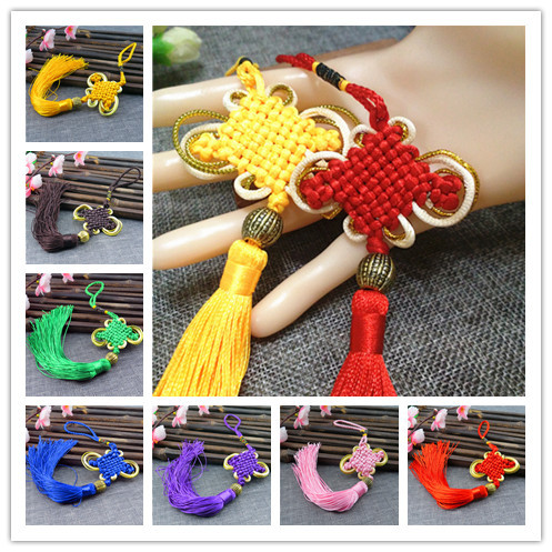 Chinese knot wholesale gold thread edge 8 plate Chinese knot pendant small Chinese Knot Tassel Chinese style gift abroad