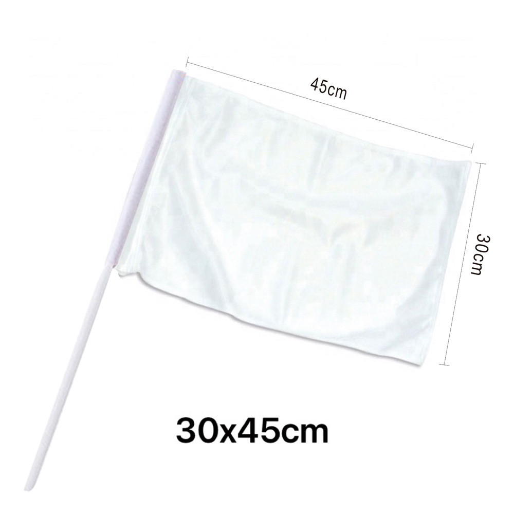 Picture of Spot white thermal transfer flag cross-border e-commerce car flag hand flag production can be sent on behalf of FBA a generation