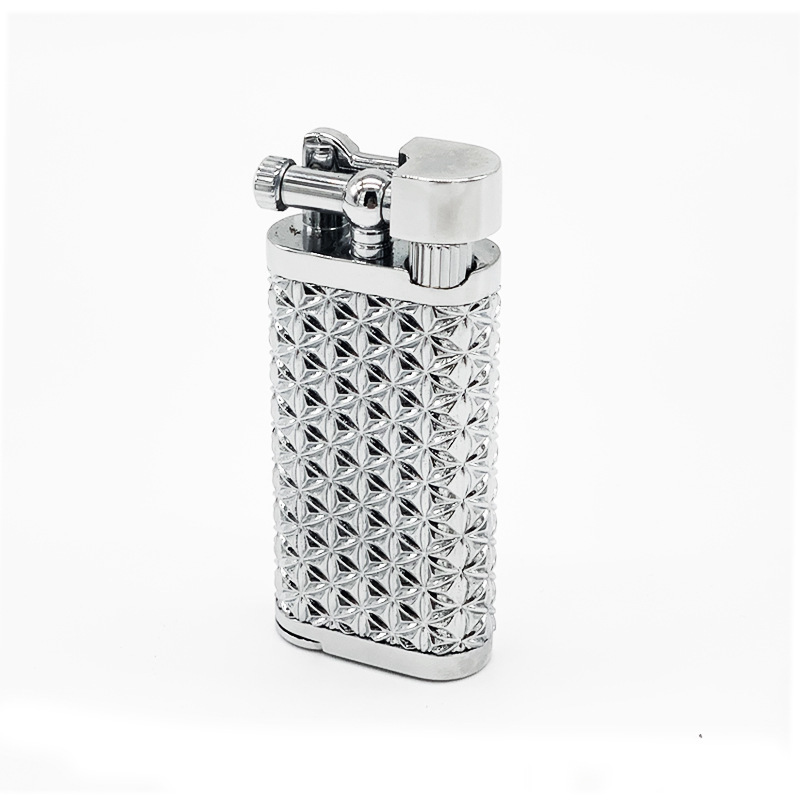 Picture of Grinding wheel open flame cigarette lighter gas creative inflatable Langsheng oblique fire lighter metal pipe mini lighter gift