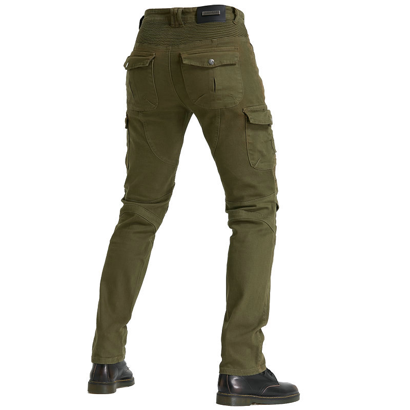 Picture of New Motorcycle Pants, Four-Season Casual Pants, Slim Black Cargo Pants, Motorcycle Cycling Jeans, Men's Multi-Bag
