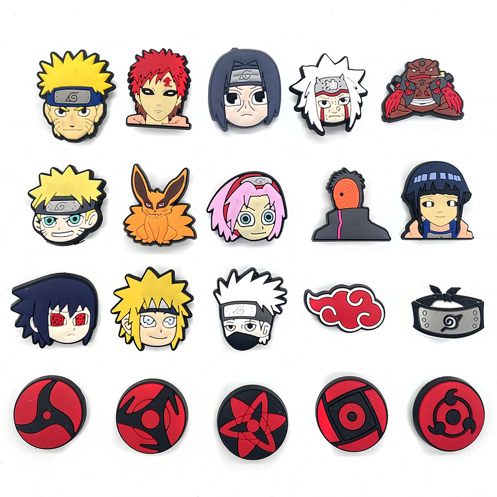 suit Naruto series detachable hole shoes shoes flower shoe buckle PVC soft rubber garden shoes decorative buckle