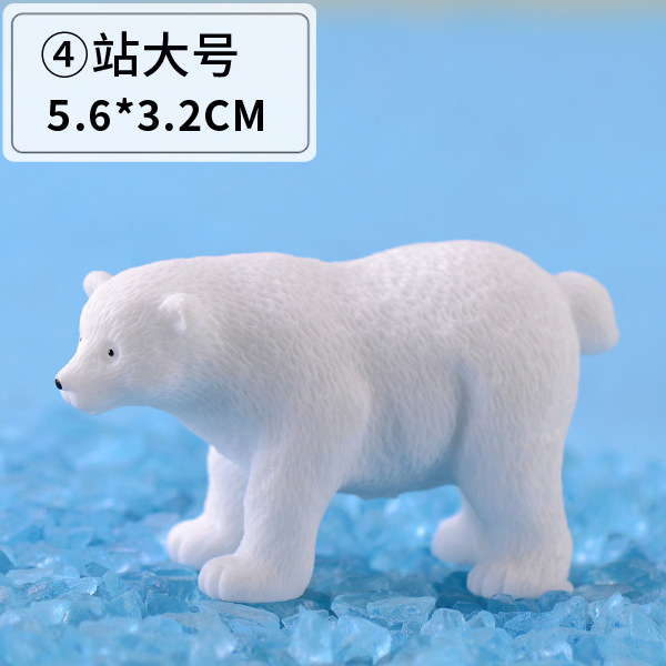 Picture of Micro Landscape Creative Cute Polar Bear DIY Decoration Gift Accessories Ecological Bottle Car Desktop Small Ornaments