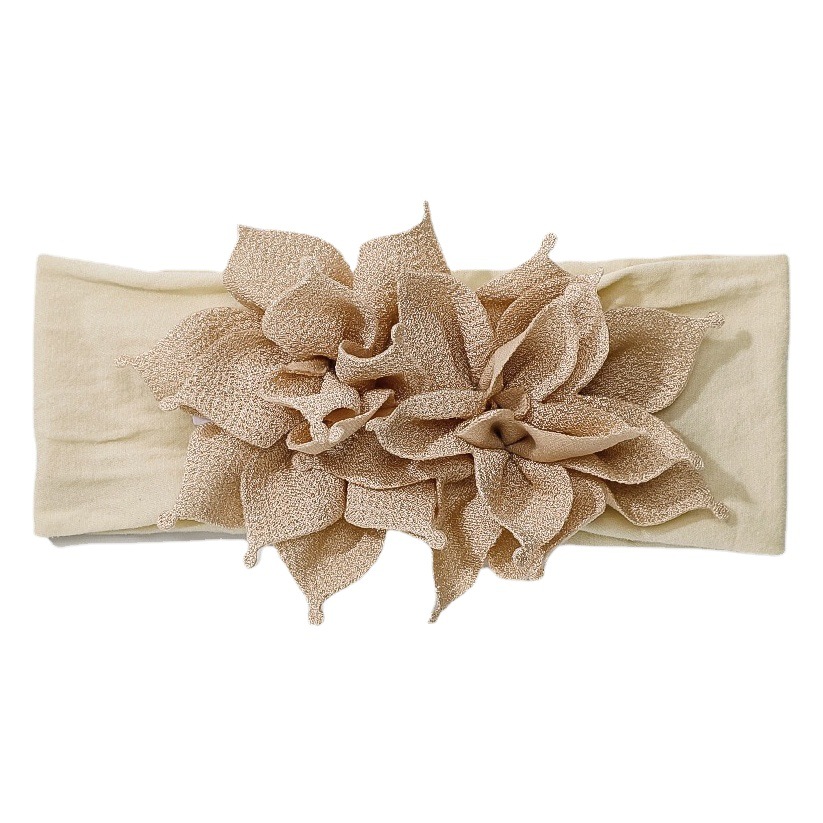 European and American New Hair Clip Children's Cute Baby Hair Accessories Flower Headband Elastic Nylon Baby Fontanelle Hair Band