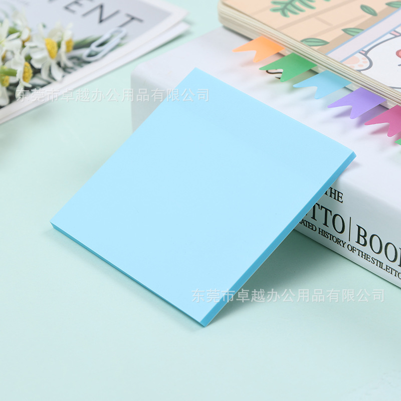 Picture of PET fluorescent notes for students to use key marks to write strong sticky plastic waterproof wrong topic transparent post-it notes