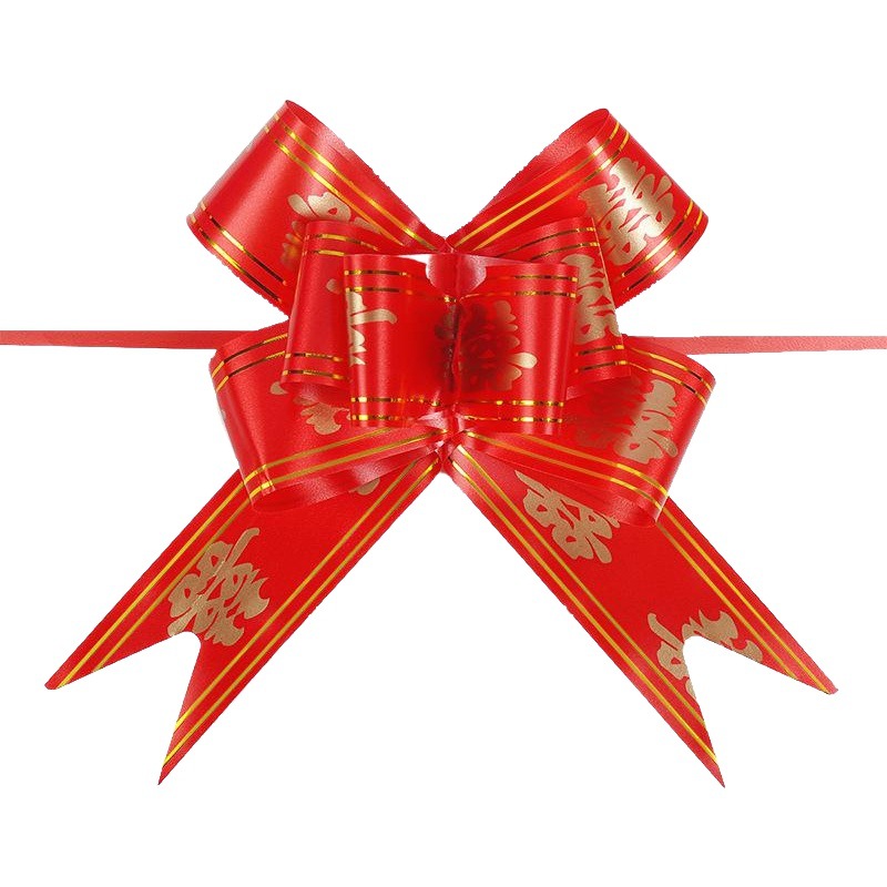 Large Lazy Flower Ribbon Red Wedding Car Flower Bow Car Handle Rearview Mirror Decoration Gift Packaging