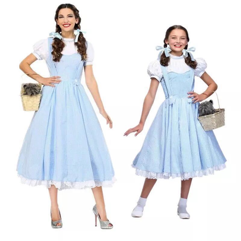 Halloween The Wizard of Oz Dorothy Children's Adult Play Costume June 1 Festival Parent-Child Performance Costume Game Costume