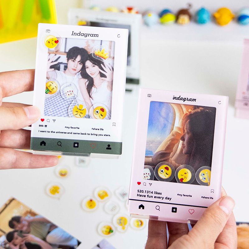 Picture of INS Creative Acrylic 3-inch Stand-up Photo Frame diy Album Card Display Stand Photo Rocking Music Frame