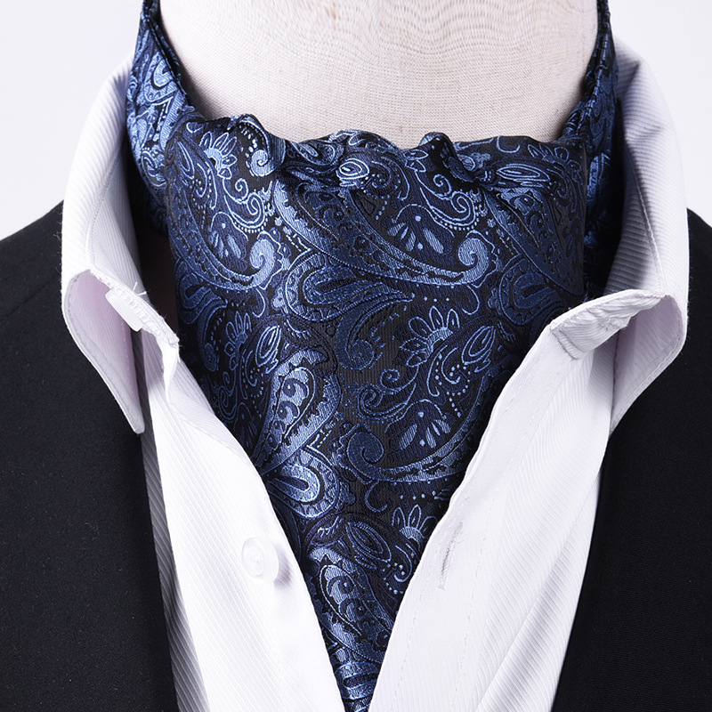 Korean Men's Scarf Scarf British Retro Suit Silk Scarf Shirt Collar Scarf Spring Autumn Winter Business Scarf
