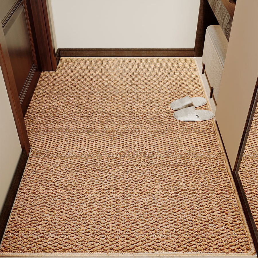 Entry Door Mat Shoe Changing Area Dirt Resistant and Easy to Handle Entry Door Mat Advanced Sense Solid Color Imitation Sisal Carpet Non-Slip Foot Mat