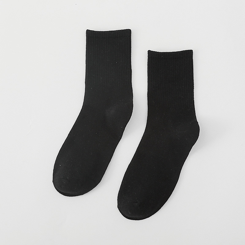 Picture of Socks Women's Spring and Summer Classic Black and White Cow Japanese Style Mid-Tube Socks Harajuku Distinctive Fashionable Socks Ins Sports Skate Socks