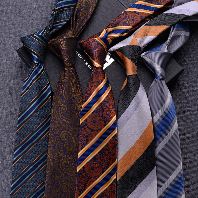 Gentleman's High-end Pattern Tie Men's Work Striped British Style Business Casual Dress Shirt Accessories