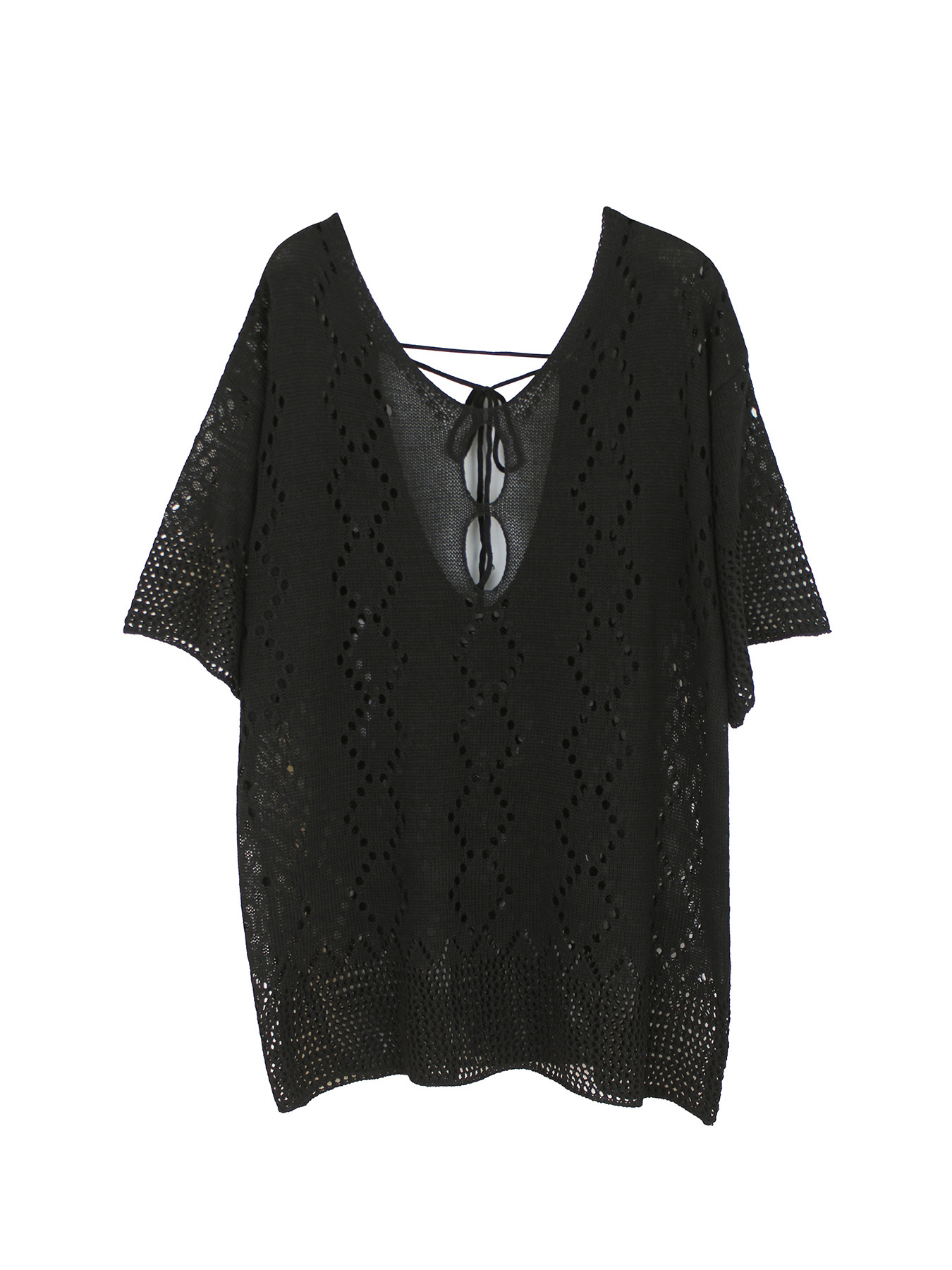 Picture of Foreign trade cross-border Europe and the United States Amazon source manufacturers loose short sleeve long hollow beach vacation spring and summer