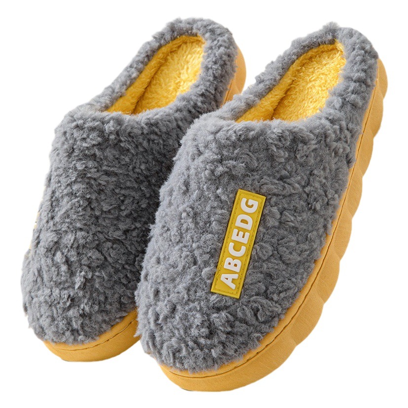 Wholesale New Cotton Slippers Women's Autumn and Winter Home Indoor Household Thick Bottom Non-slip Warm Maomao Moon Slippers for Men
