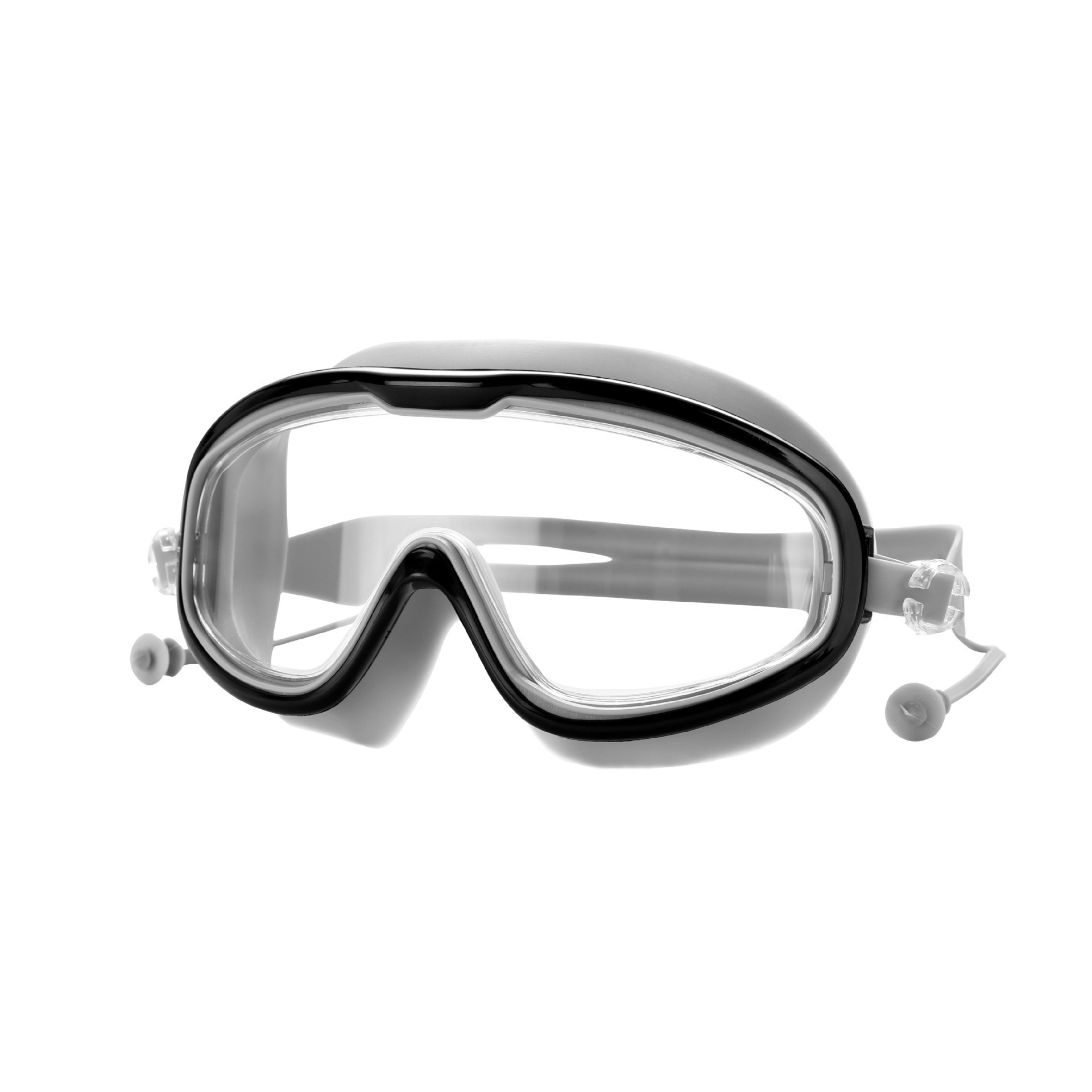 Picture of Silicone Goggles HD Swimming Goggles Anti-fog HD Eye-free Adult Swimming Goggles Silicone Earplugs Large Frame Swimming Goggles Waterproof