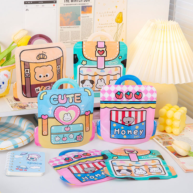 Cute Sealed Pocket Sealed Portable Storage Bag Children's Holiday Gift Packaging Bag Birthday Accompanying Gift Self-sealing Bag