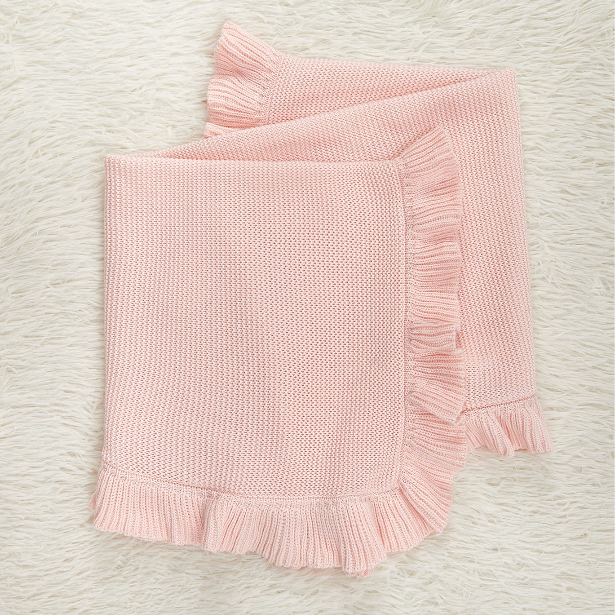 Picture of INS Wind Baby Cotton Ruffled Knitted Blanket Cover Blanket Newborn Blanket Cross-border Amazon AliExpress
