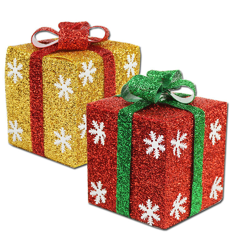 Picture of New Christmas Gift Box Decorations Gift Box Window Scene Decoration Snowflake Gift Pack Christmas Limited Edition