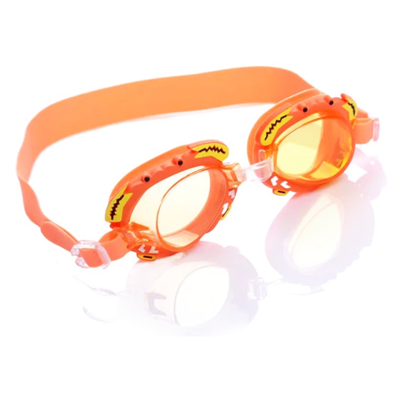 Cross-border new children's swimming goggles boys and girls share cartoon plating comfortable silicone waterproof anti-fog swimming glasses