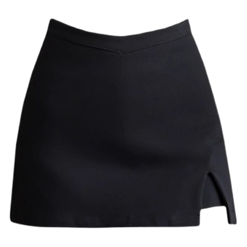 Skirt Women's Spring Hot Girl Sexy High Waist Tight Hip Skirt Black A- line Mini Skirt Split Skirt