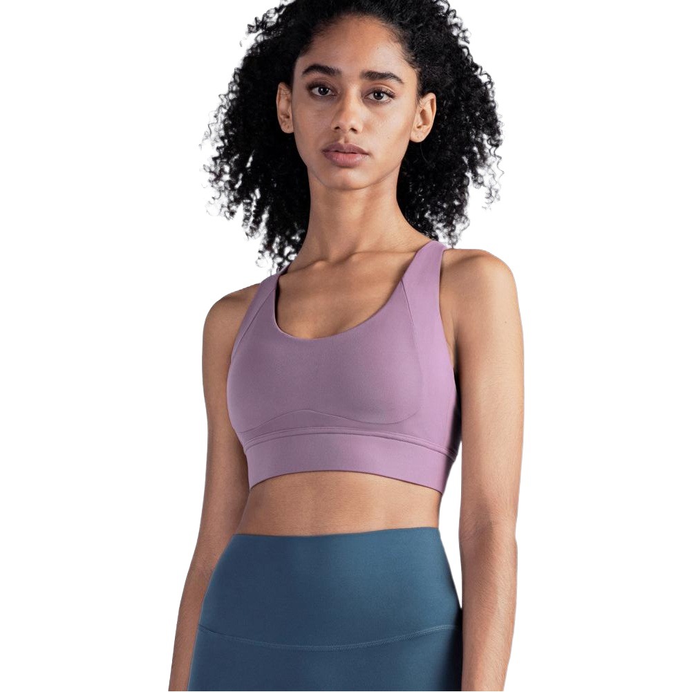 Aidu New Crossover with Buckle Sports Fitness Bra Chest Gathering Beauty Back Shockproof Yoga Sports Underwear