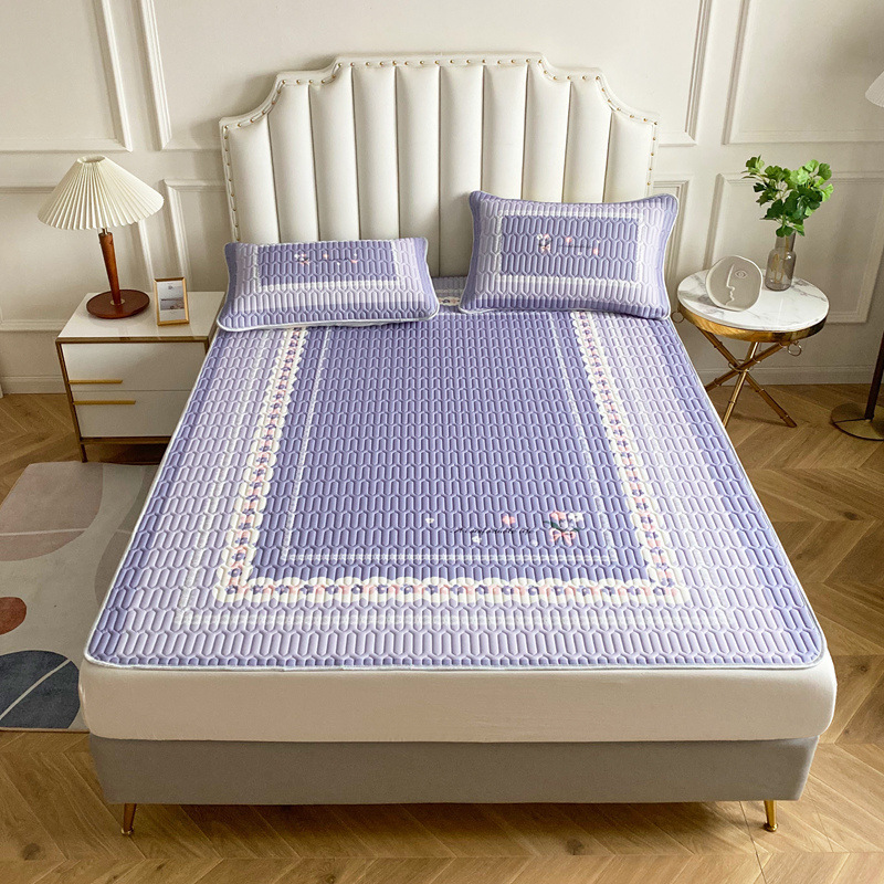 Picture of 2023 new large version of digital printing latex mat three-piece summer bedding air-conditioning mat washable