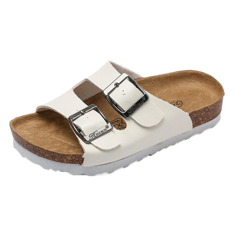 2025 Ruizu Spring and Autumn Fashion Children's Cork Slippers Boys' One-word Sandals and Slippers Trendy Girls' Cross-border Beach Shoes