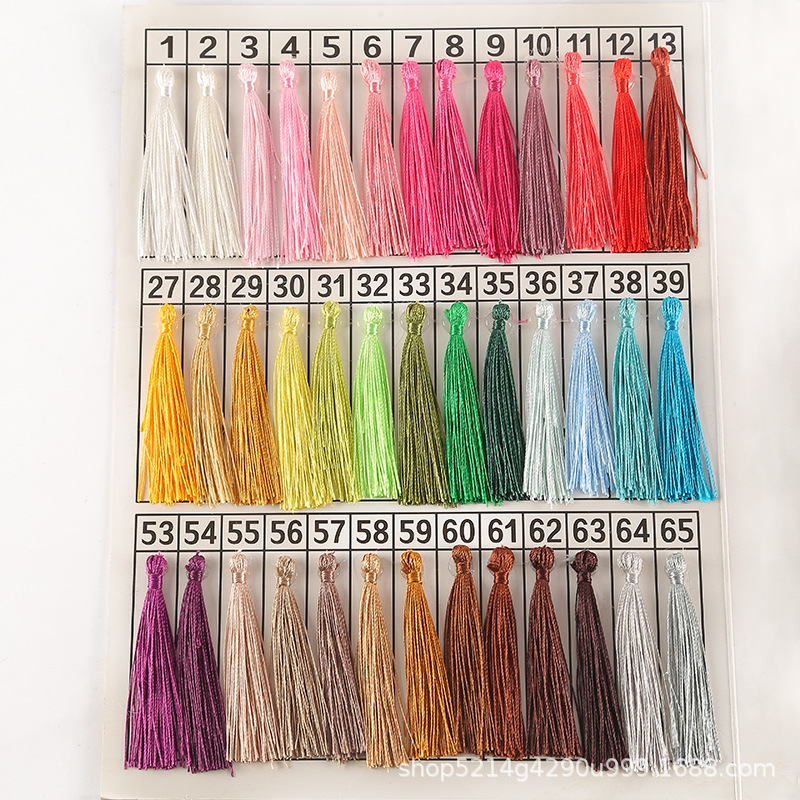 Picture of Spot wholesale vertical tassel tassel bookmark tassel box fan small tassel small hanging spike diy to sample