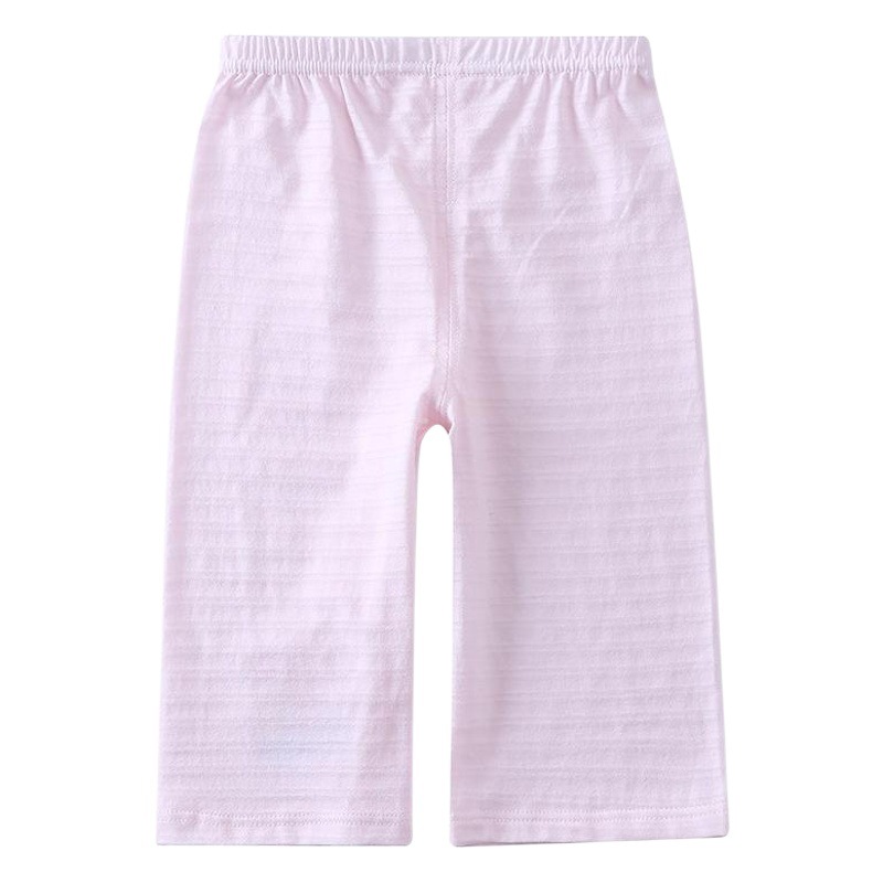 Picture of Bamboo Cotton Kidsren's Cropped Pants for Boys and Girls 100 Cotton Thin Loose Pants Home Bottoming Pajamas 2-Pack