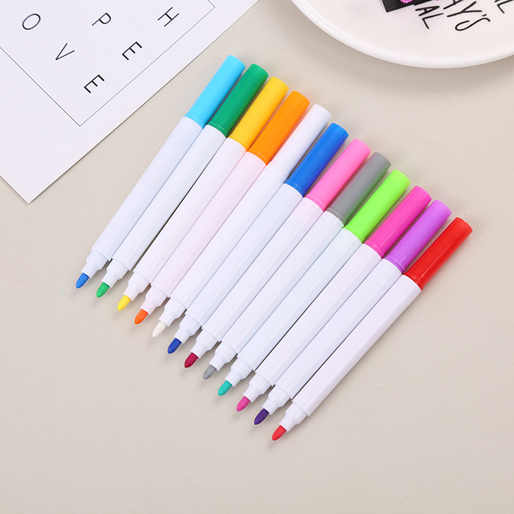 New Water-Soluble Dust-Free Blackboard Erasable Light Board Pen Colorful Painting Pen Environmentally Friendly 12-Colorful Liquid Chalk Factory Wholesale