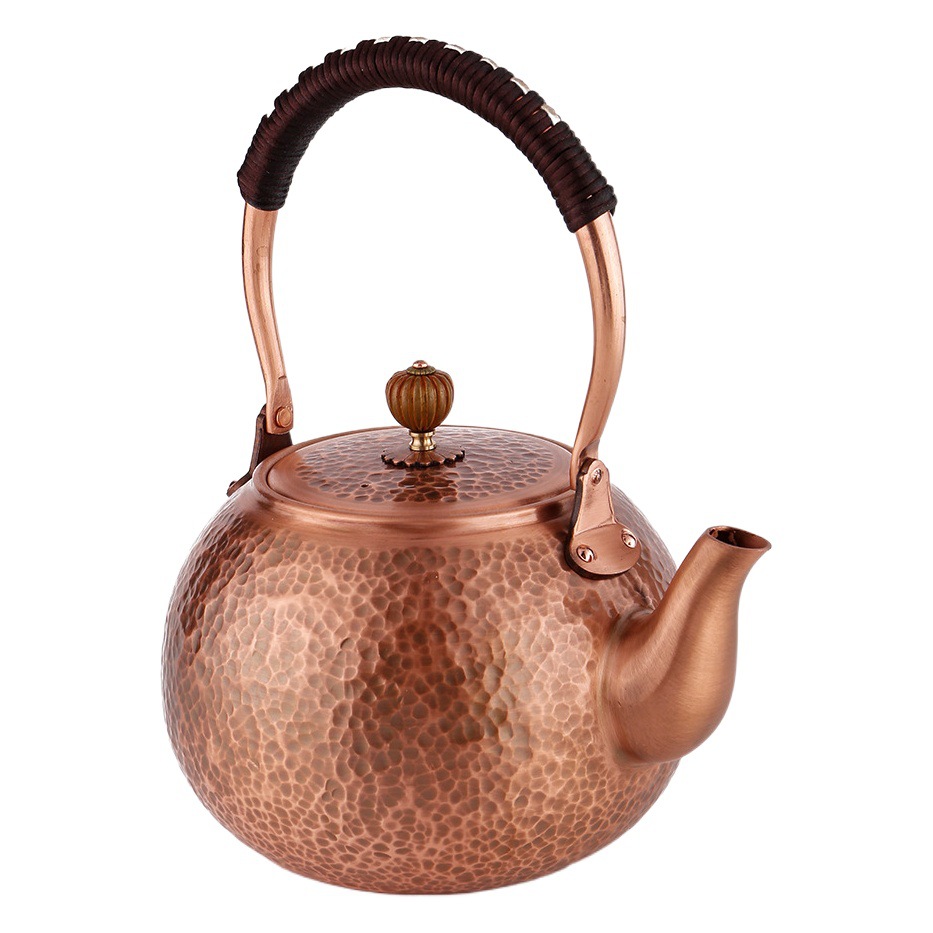 New Retro Hand-Beating Copper Kettle Kettle Kung Fu Tea Set Copper Teapot Handle Kettle Wholesale