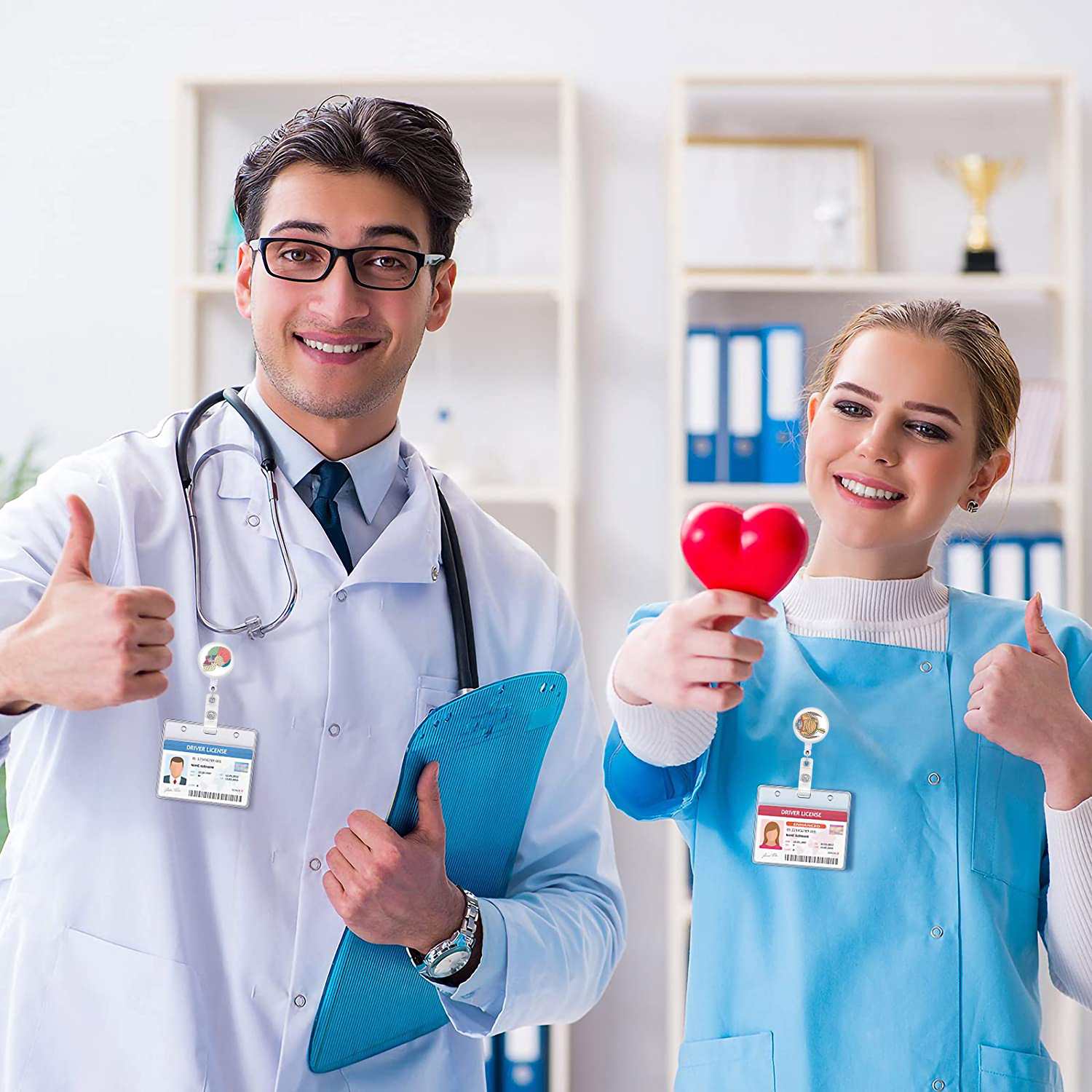Picture of Heart, Spleen and Lung Brain, Large Intestine Organ Easy-Pull Buckle, Telescopic Easy-Pull Id Buckle, Doctor Nurse Badge Buckle Badge