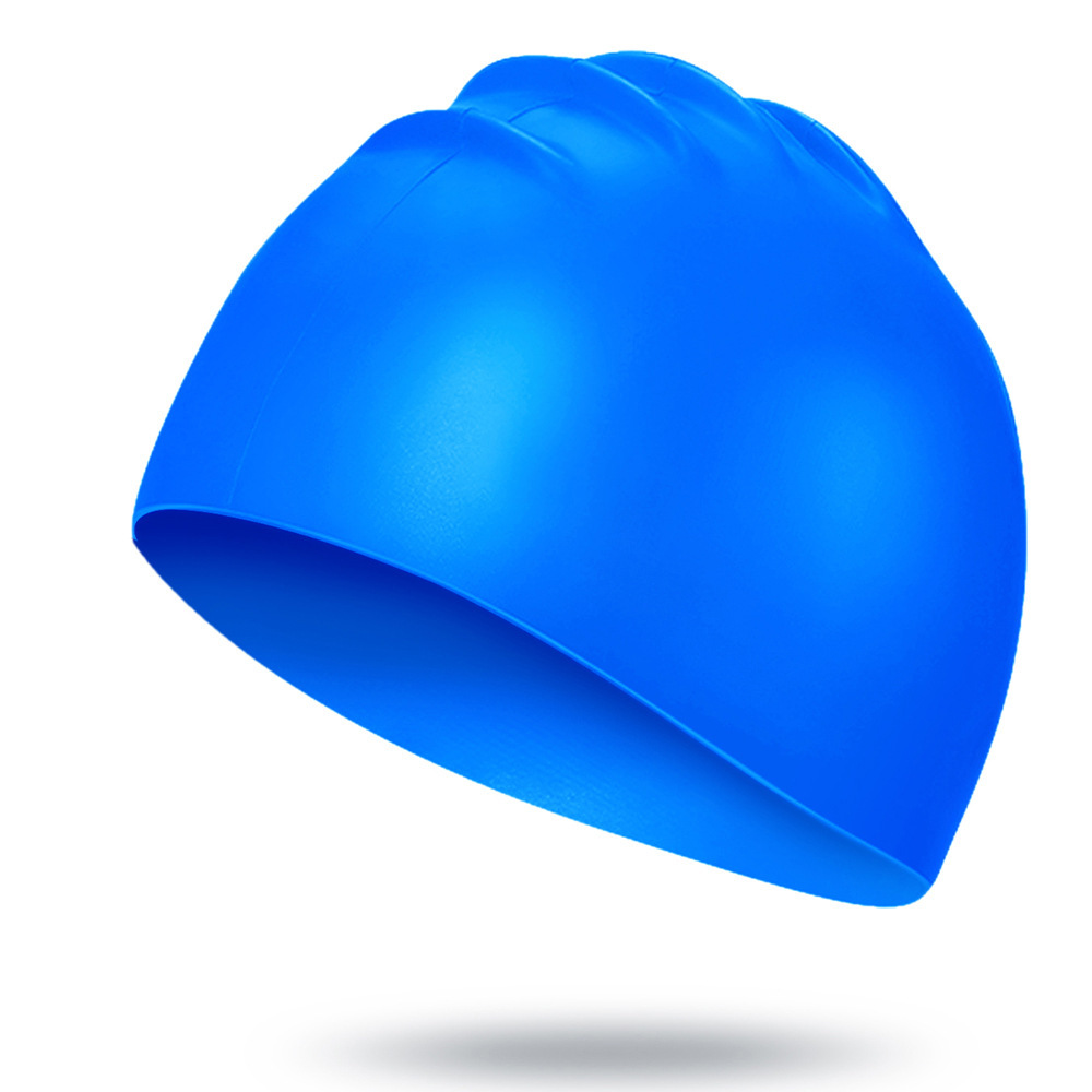 Picture of Hot sale unisex silicone swimming cap wholesale solid color high elastic breathable swimming cap waterproof non-slip head
