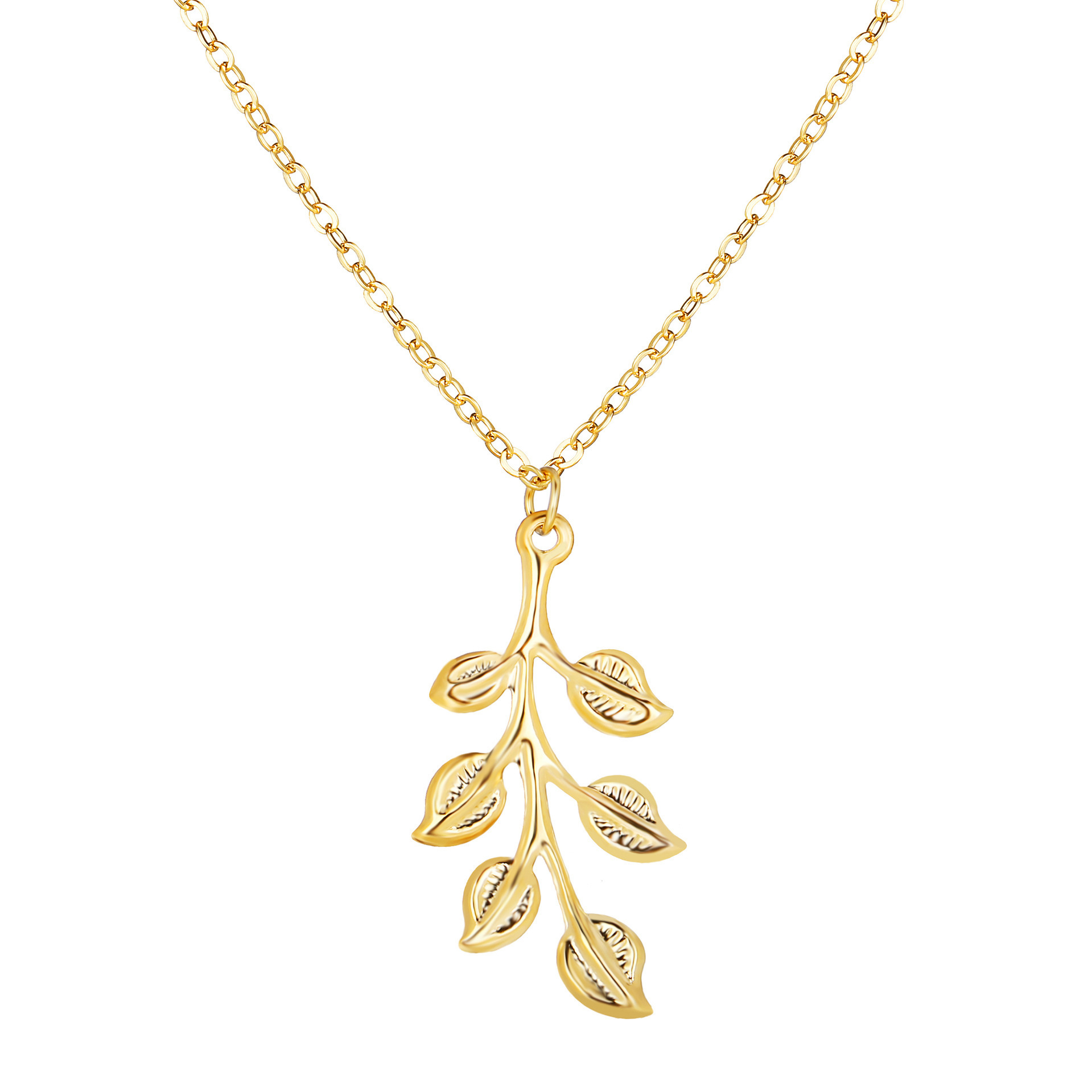 Picture of C177 European and American explosions cross-border new Leaf long retro simple temperament trend necklace jewelry