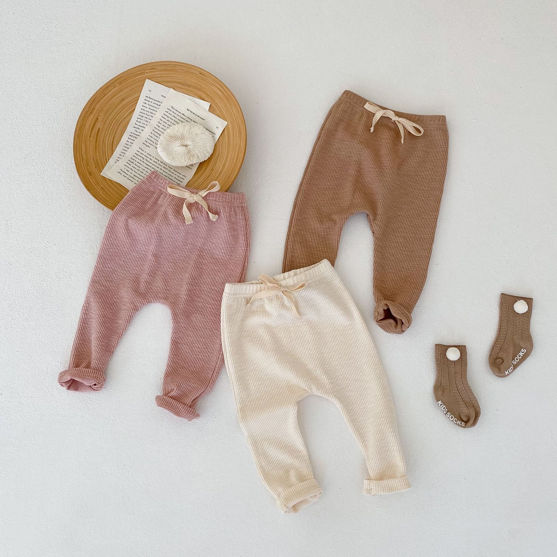 Picture of Ins 2025 New Autumn Clothing for Infants and Young Kidsren, Male and Female Babies, Large Pp Fashionable Cotton Pants, Bottoming Versatile Pants