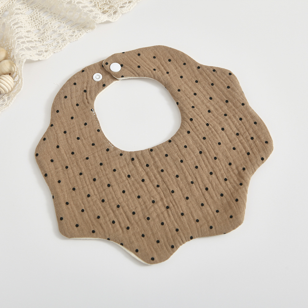 Picture of Han Feng 6-layer cotton gauze petal bib Zou Zou cloth saliva towel 360 degree newborn bib baby anti-spitting milk towel