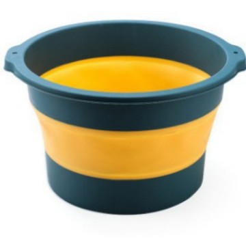 Picture of Foot Bucket Folding Portable Wholesale Household Plastic Thickened Deepened Round Leg Dormitory Foot Washing Bath