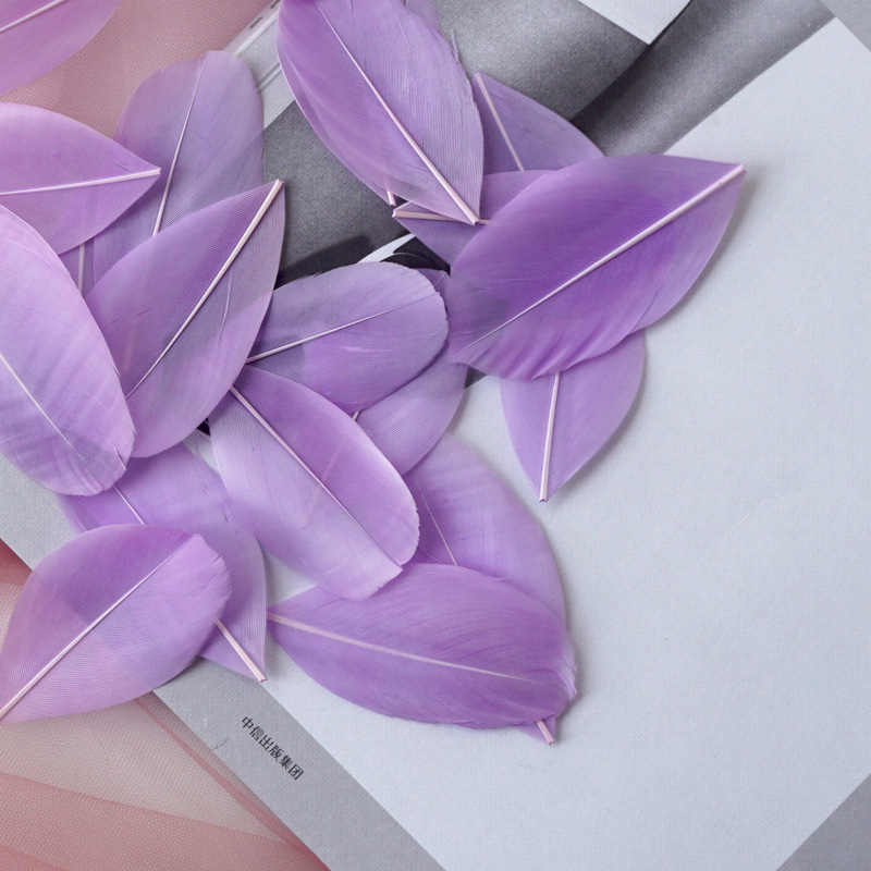 Picture of Goose feather floating head color feather decoration diy jewelry earrings earrings dream catcher handmade material accessories small feathers