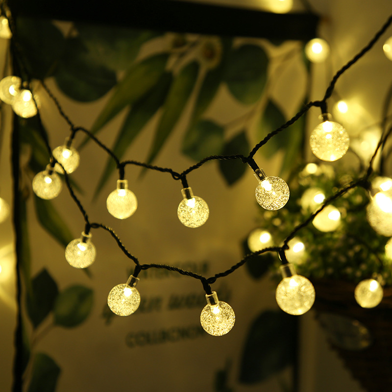 Bubble Ball Light String Crystal Star Courtyard Viewing Outdoor Decoration Atmosphere Light Amazon Lantern Solar Light String