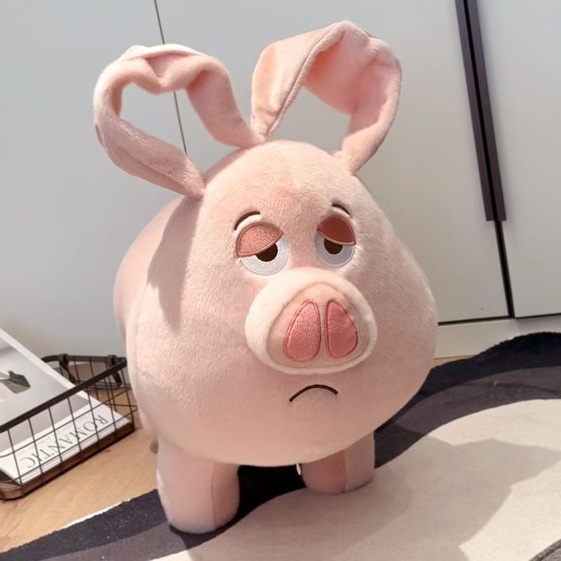 Picture of Flying Pig Bench Children's Bench Second Brother Door Shoe Changing Stool Wholesale Sliding Animal Pig Pig Wheel Bench