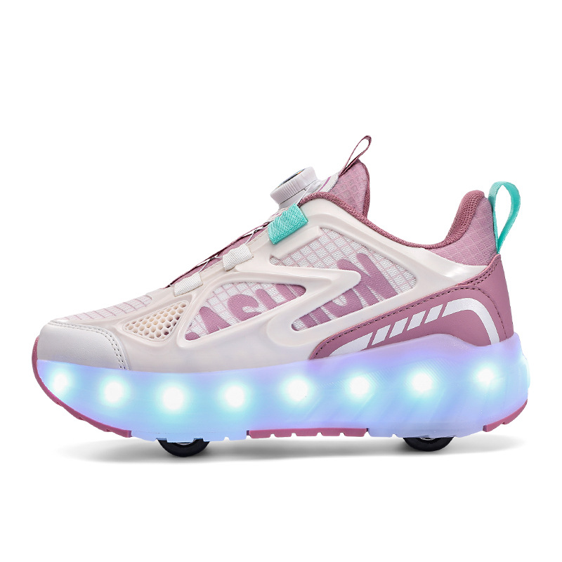 Picture of Binle Bird Children's Heal Shoes Four Wheel Summer Boys' Luminous Detachable Girls' Student's Wheeled sneaker